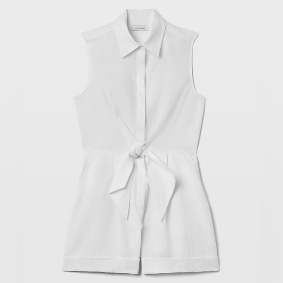 Club Monaco White Linen Blend Tie Waist
Sleeveless Romper Size 2 - Picture 11 of 11